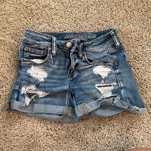 Ripped Jean Shorts
